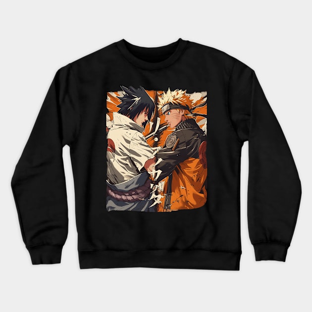 naruto and sasuke Crewneck Sweatshirt by StevenBag